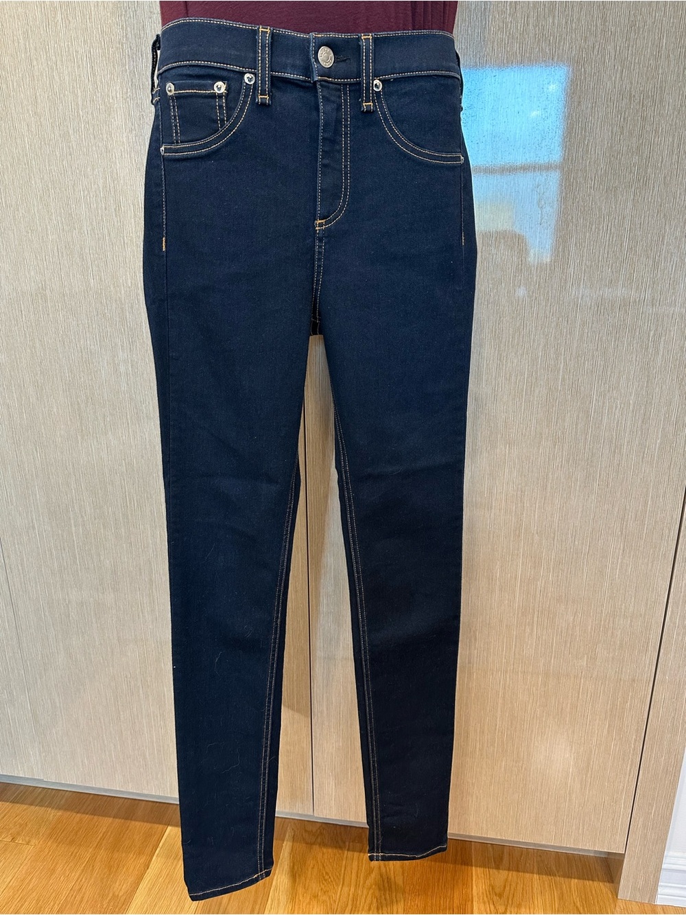 AUTHENTIC RAG & BONE Dark Wash Soft Harrow Skinny Jeans Size 27